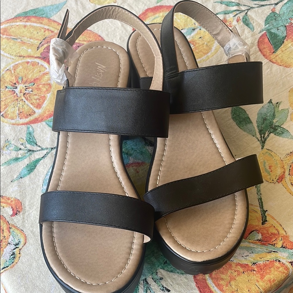 Nasty Gal Black Minimalist Sandals